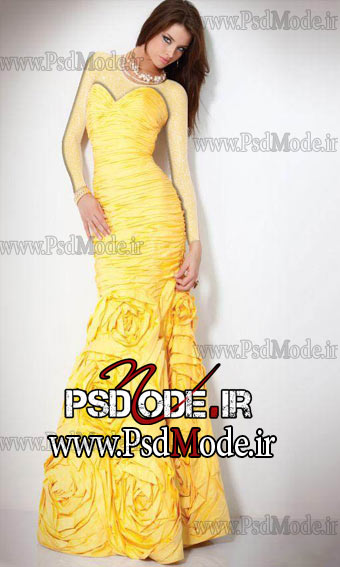 لباس-زرد-مجلسی www.psdmode.ir